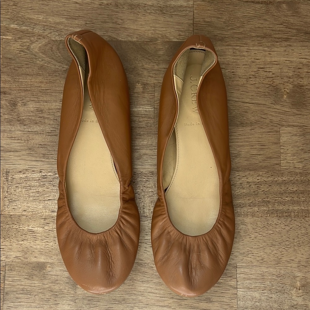 J. Crew Brown Leather Women's Flats